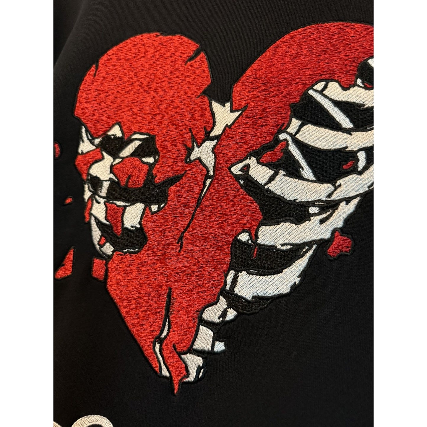 Amiri Lovers Embroidered Cashmere Blend Hoodie
