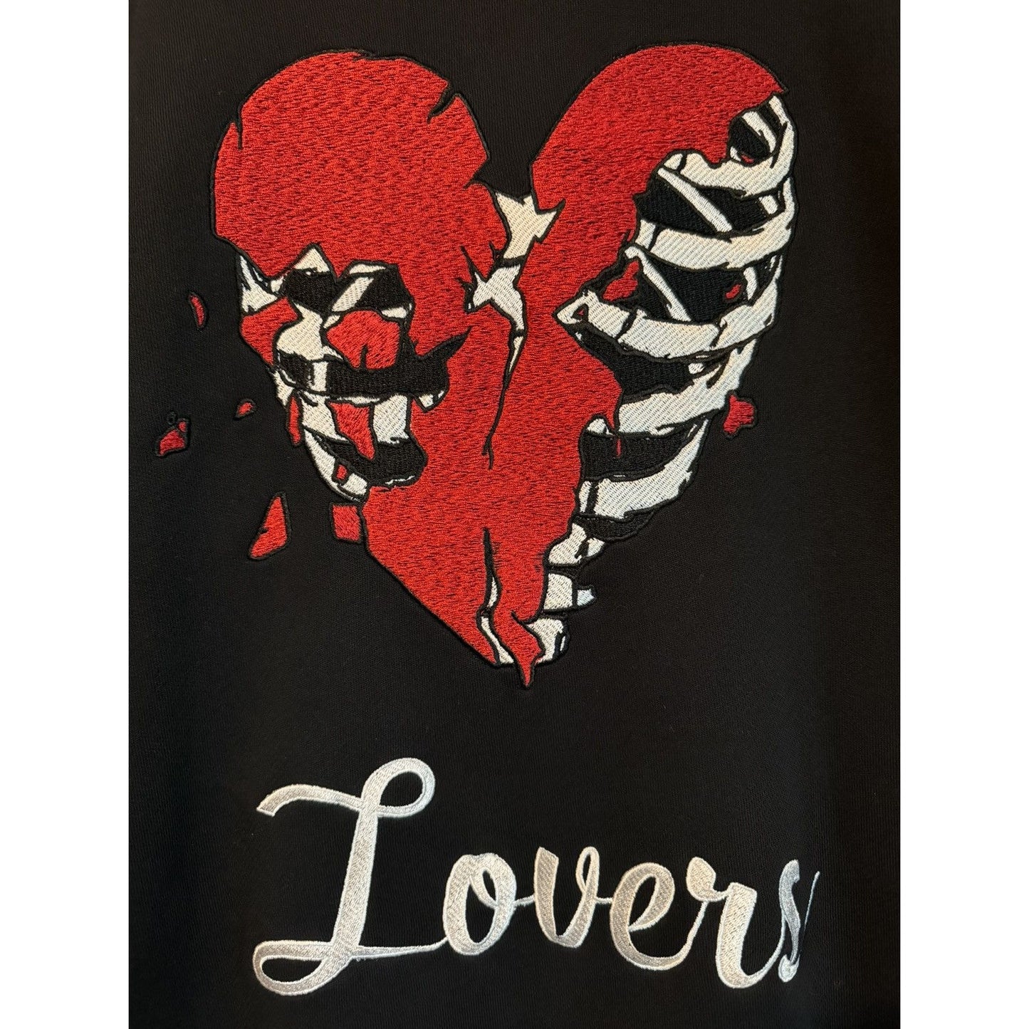Amiri Lovers Embroidered Cashmere Blend Hoodie