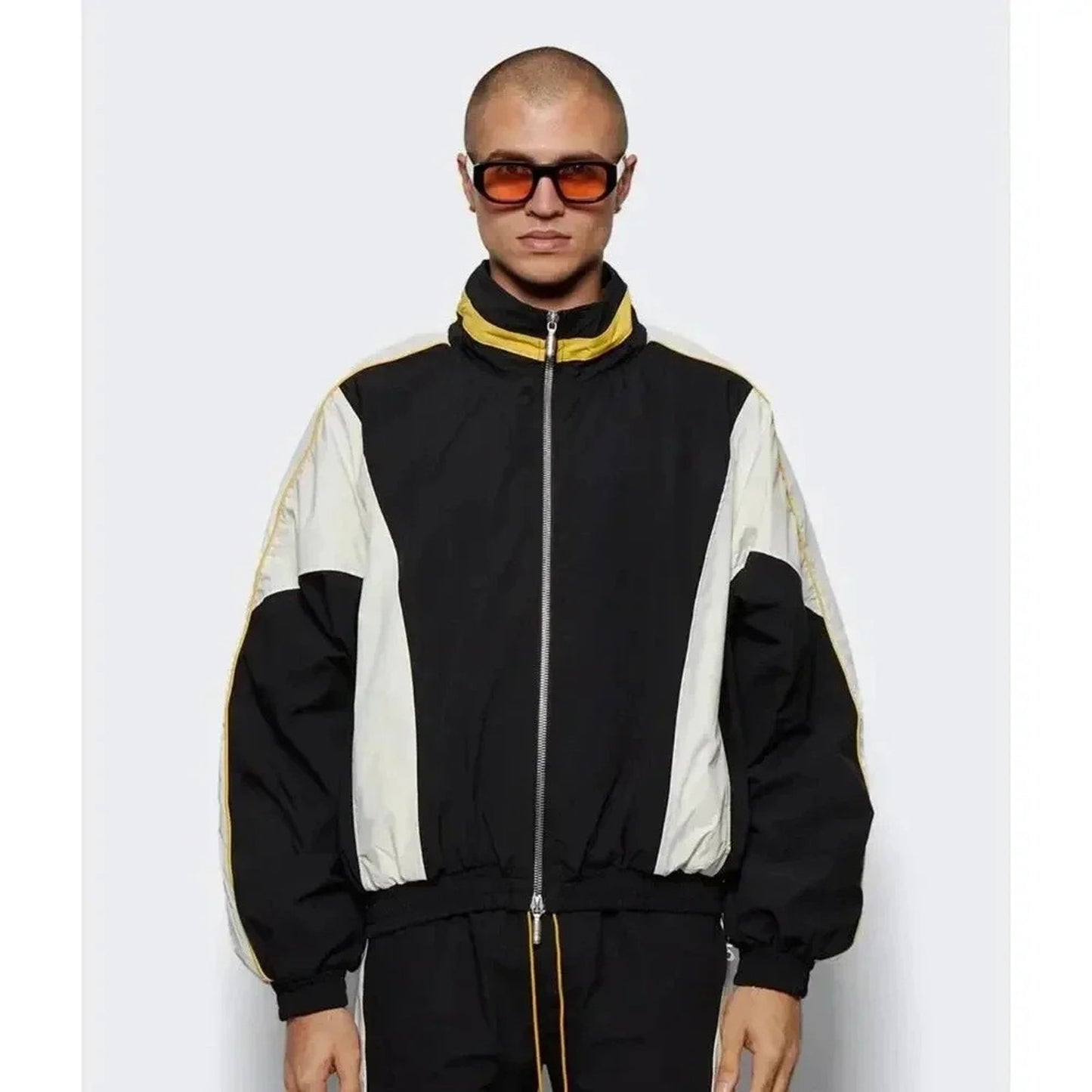 EUC Rhude Color-Blocked Funnel-Neck Jacket