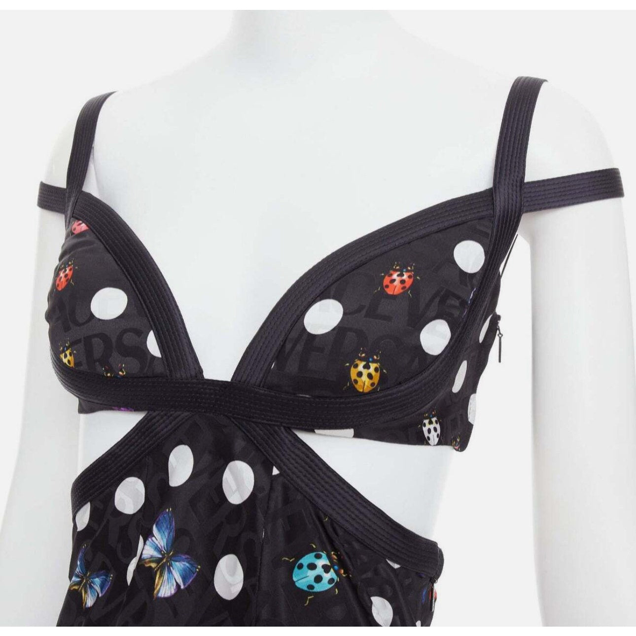 Versace x Dua Lipa La Vacanza Runway Butterfly Harness Dress