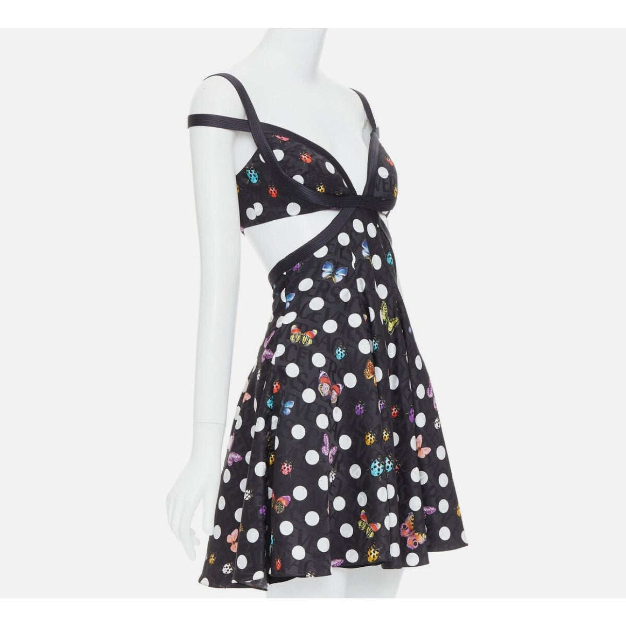 Versace x Dua Lipa La Vacanza Runway Butterfly Harness Dress