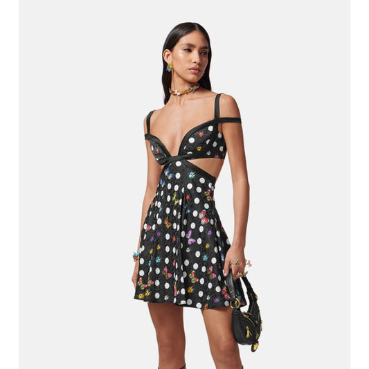 Versace x Dua Lipa La Vacanza Runway Butterfly Harness Dress