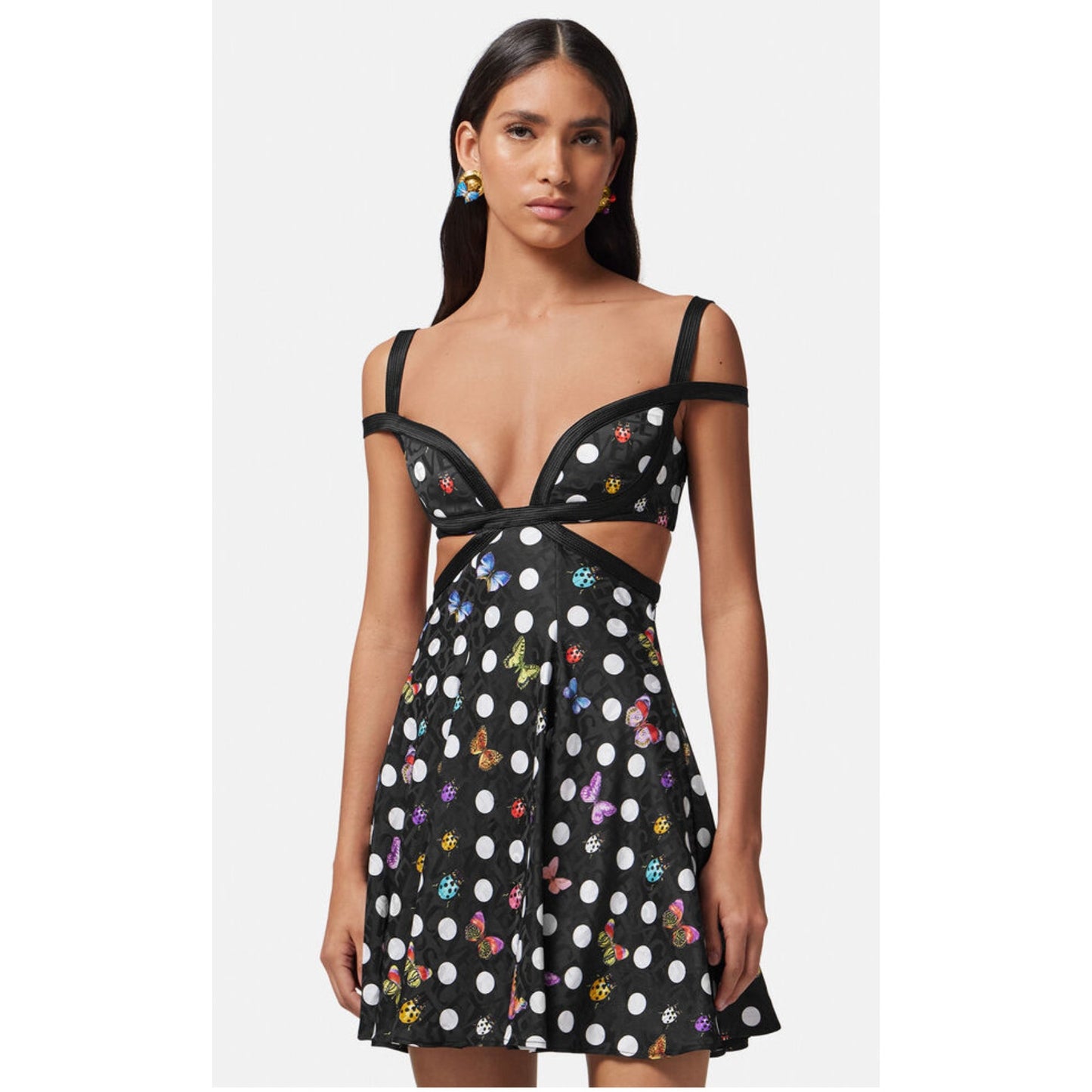 Versace x Dua Lipa La Vacanza Runway Butterfly Harness Dress