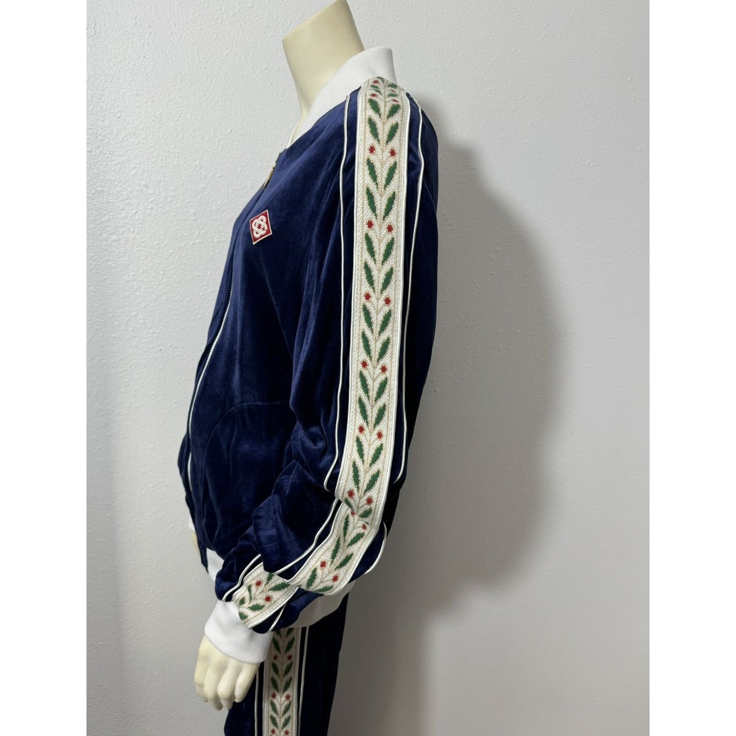 Casablanca Laurel Velour Tracksuit Top