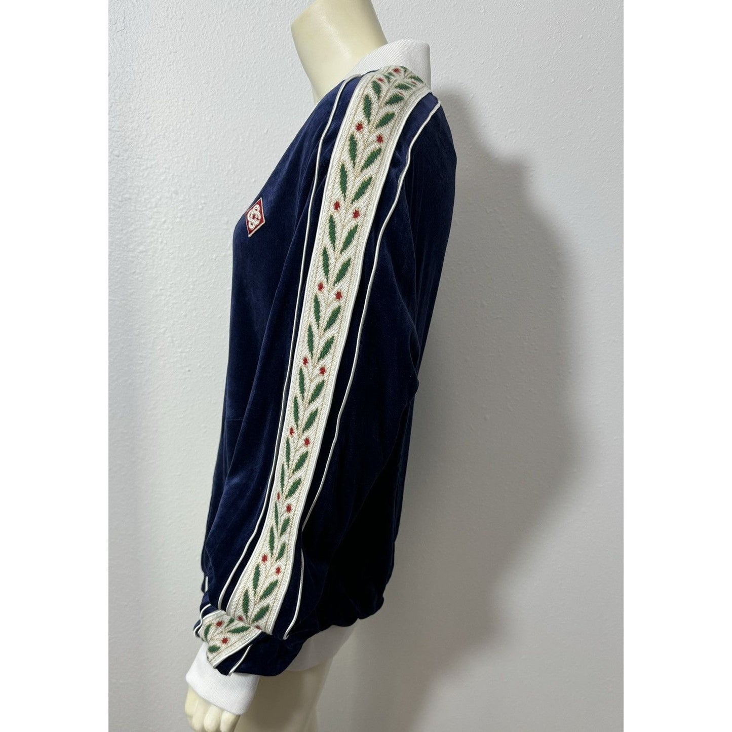 Casablanca Laurel Velour Tracksuit Top
