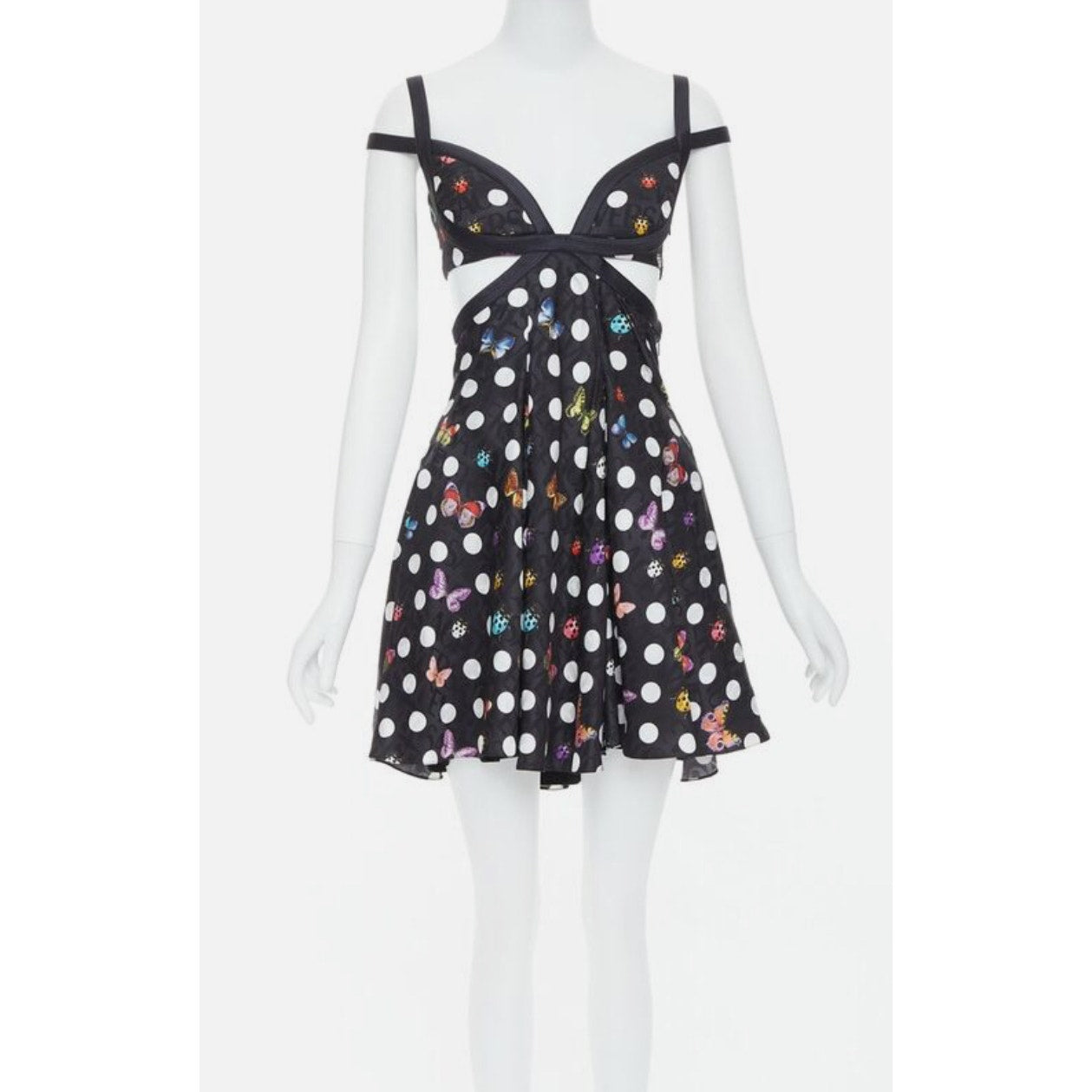 Versace x Dua Lipa La Vacanza Runway Butterfly Harness Dress